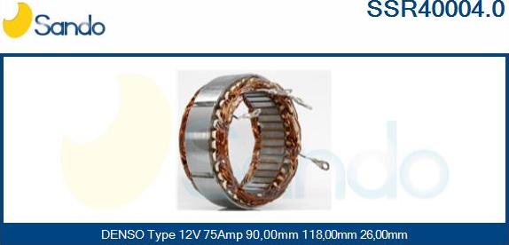 Sando SSR40004.0 - Stator, alternator furqanavto.az