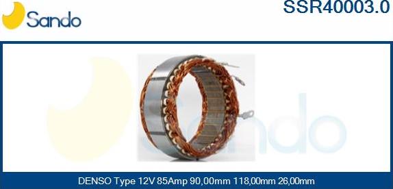 Sando SSR40003.0 - Stator, alternator furqanavto.az