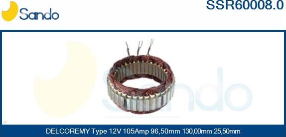 Sando SSR60008.0 - Stator, alternator furqanavto.az