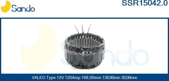 Sando SSR15042.0 - Stator, alternator furqanavto.az