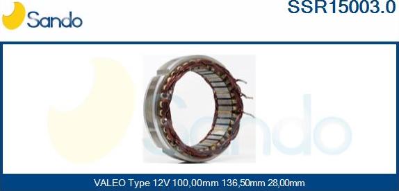 Sando SSR15003.0 - Stator, alternator furqanavto.az