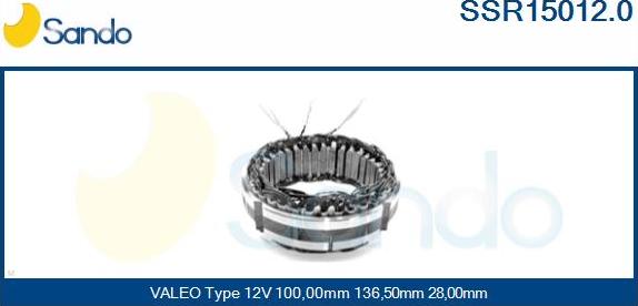 Sando SSR15012.0 - Stator, alternator furqanavto.az