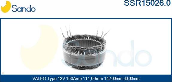 Sando SSR15026.0 - Stator, alternator furqanavto.az