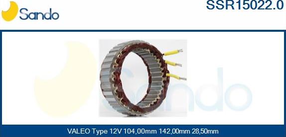 Sando SSR15022.0 - Stator, alternator furqanavto.az