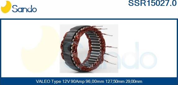 Sando SSR15027.0 - Stator, alternator furqanavto.az