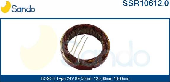 Sando SSR10612.0 - Stator, alternator furqanavto.az