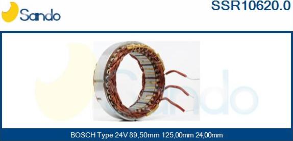 Sando SSR10620.0 - Stator, alternator furqanavto.az