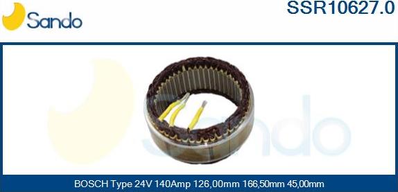 Sando SSR10627.0 - Stator, alternator furqanavto.az