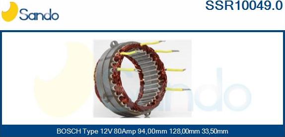 Sando SSR10049.0 - Stator, alternator furqanavto.az