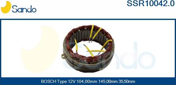 Sando SSR10042.0 - Stator, alternator furqanavto.az