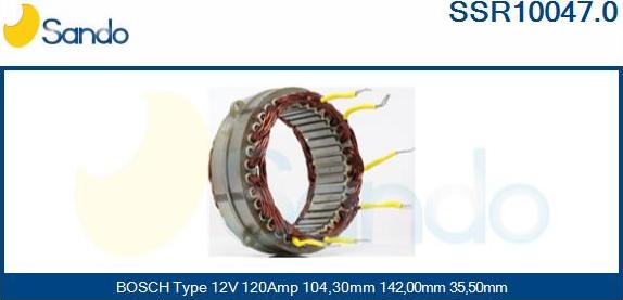 Sando SSR10047.0 - Stator, alternator furqanavto.az