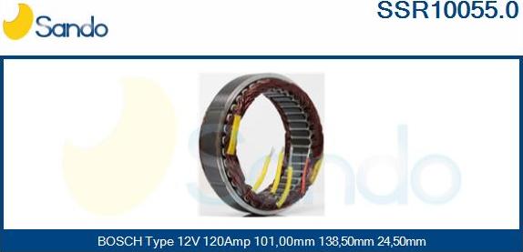 Sando SSR10055.0 - Stator, alternator furqanavto.az