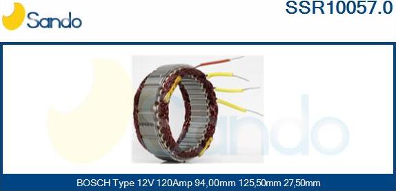 Sando SSR10057.0 - Stator, alternator furqanavto.az