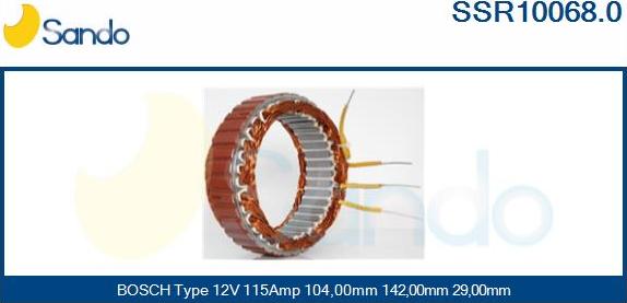 Sando SSR10068.0 - Stator, alternator furqanavto.az