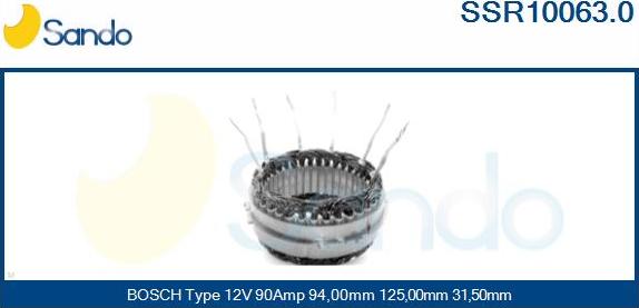 Sando SSR10063.0 - Stator, alternator furqanavto.az