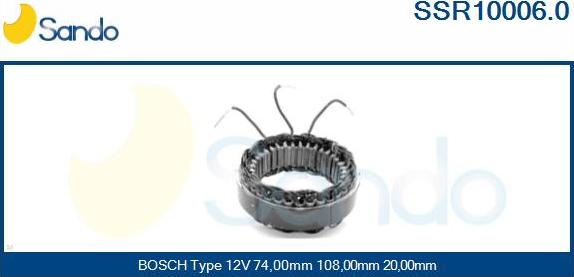 Sando SSR10006.0 - Stator, alternator furqanavto.az