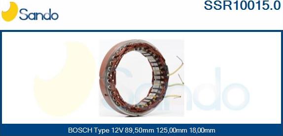 Sando SSR10015.0 - Stator, alternator furqanavto.az