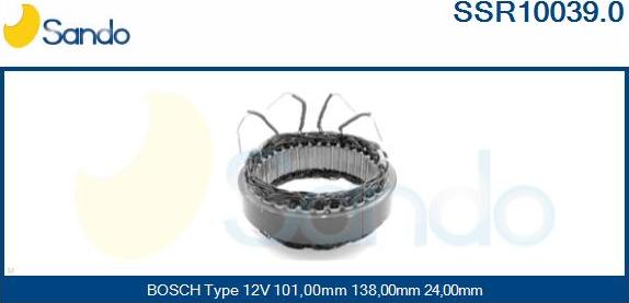 Sando SSR10039.0 - Stator, alternator furqanavto.az