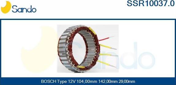 Sando SSR10037.0 - Stator, alternator furqanavto.az