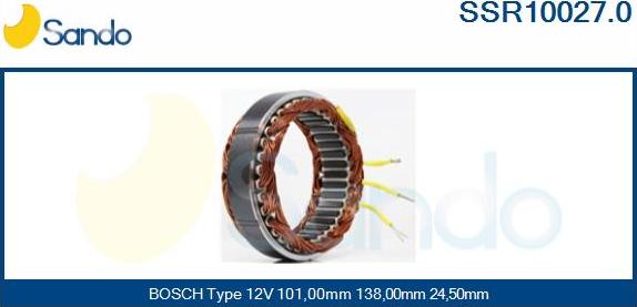 Sando SSR10027.0 - Stator, alternator furqanavto.az