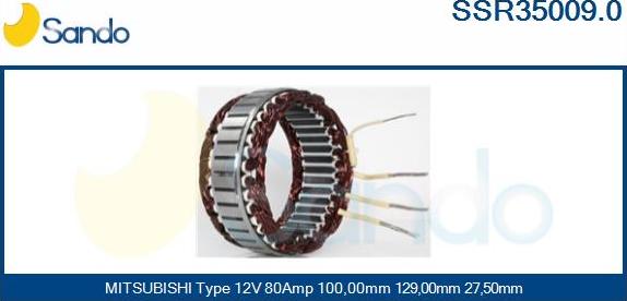 Sando SSR35009.0 - Stator, alternator furqanavto.az