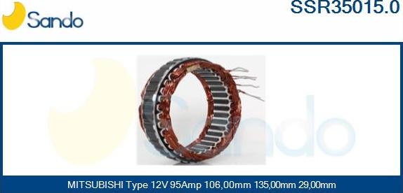 Sando SSR35015.0 - Stator, alternator furqanavto.az