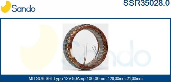 Sando SSR35028.0 - Stator, alternator furqanavto.az