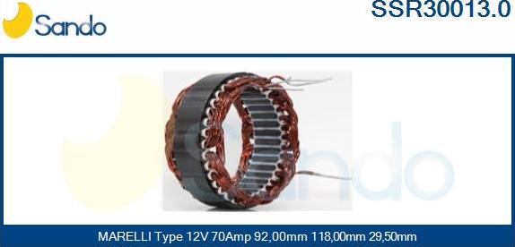 Sando SSR30013.0 - Stator, alternator furqanavto.az