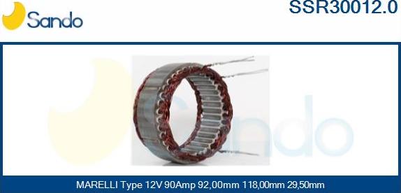 Sando SSR30012.0 - Stator, alternator furqanavto.az