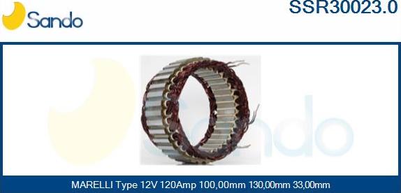 Sando SSR30023.0 - Stator, alternator furqanavto.az