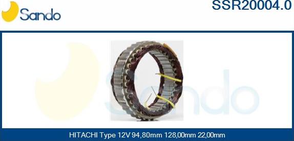 Sando SSR20004.0 - Stator, alternator furqanavto.az