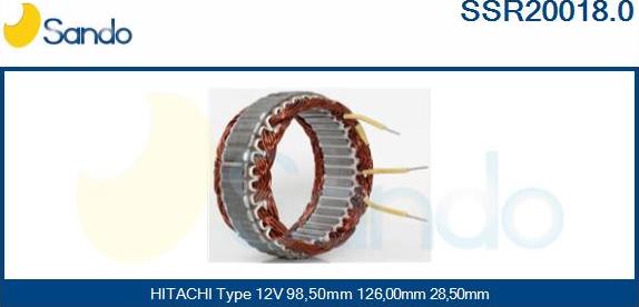 Sando SSR20018.0 - Stator, alternator furqanavto.az