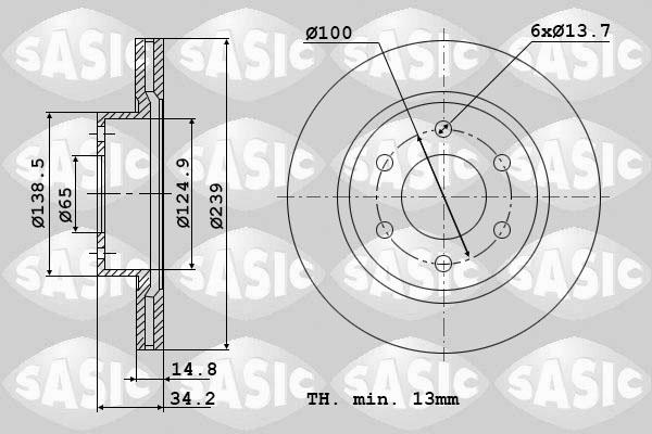 Sasic 9004901J - Əyləc Diski furqanavto.az