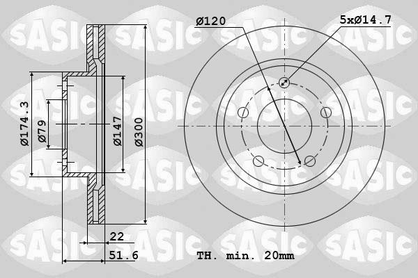 Sasic 9004910J - Əyləc Diski furqanavto.az