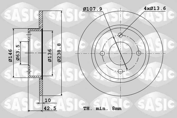 Sasic 9004400J - Əyləc Diski furqanavto.az