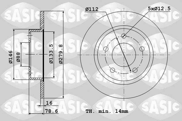 Sasic 9004416J - Əyləc Diski furqanavto.az