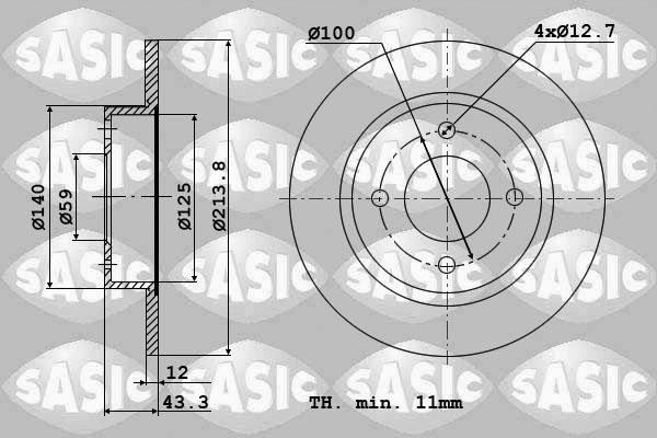 Sasic 9004566J - Əyləc Diski furqanavto.az