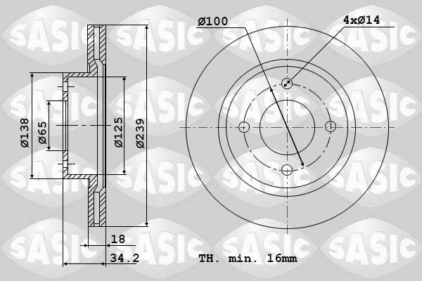 Sasic 9004583J - Əyləc Diski furqanavto.az