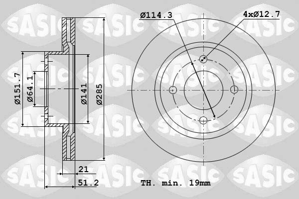 Sasic 9004526J - Əyləc Diski furqanavto.az