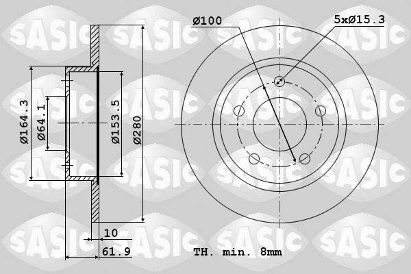 Sasic 9004891J - Əyləc Diski furqanavto.az