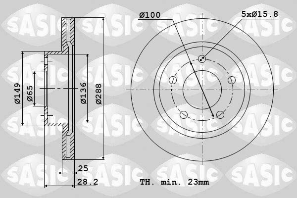 Sasic 9004898J - Əyləc Diski furqanavto.az