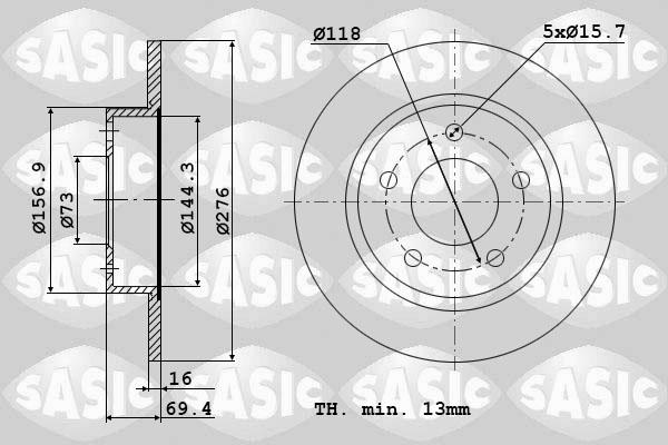 Sasic 9004836J - Əyləc Diski furqanavto.az