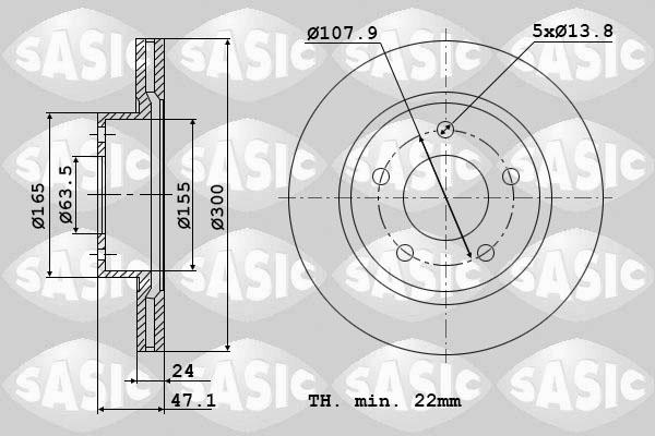 Sasic 9004825J - Əyləc Diski furqanavto.az