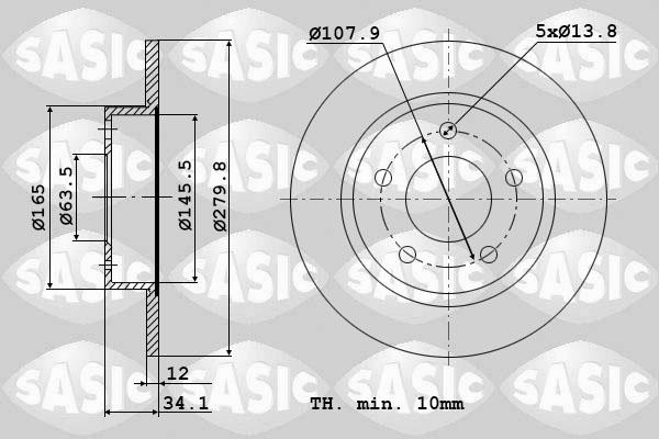 Sasic 9004826J - Əyləc Diski furqanavto.az