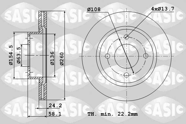 Sasic 9004359J - Əyləc Diski furqanavto.az