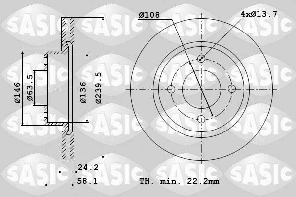 Sasic 9004306J - Əyləc Diski furqanavto.az