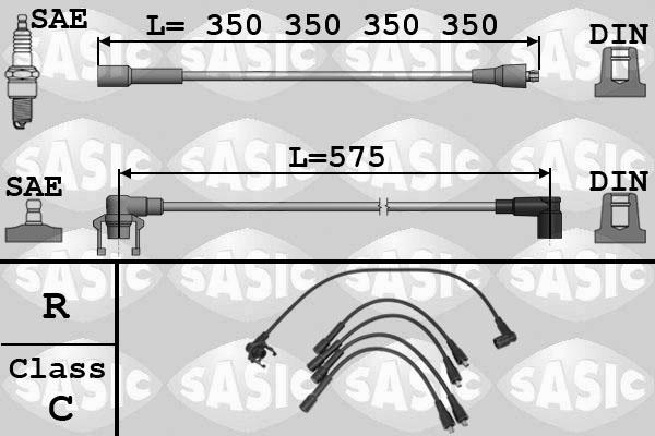 Sasic 9284009 - Alovlanma kabeli dəsti furqanavto.az