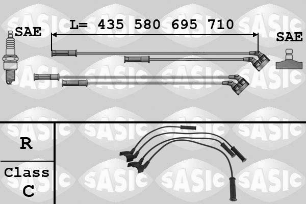 Sasic 9284002 - Alovlanma kabeli dəsti furqanavto.az