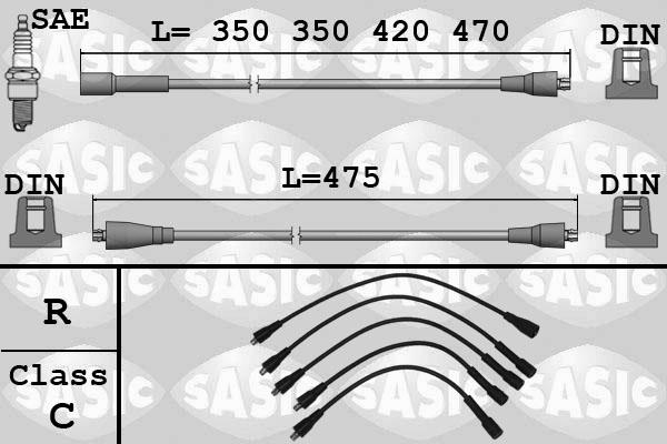 Sasic 9284016 - Alovlanma kabeli dəsti furqanavto.az