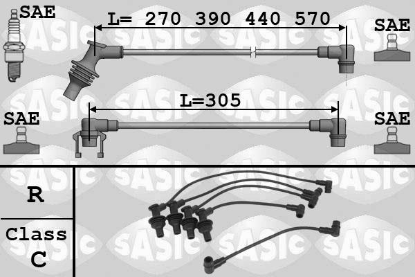 Sasic 9284010 - Alovlanma kabeli dəsti furqanavto.az